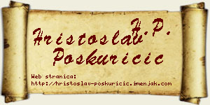 Hristoslav Poskuričić vizit kartica